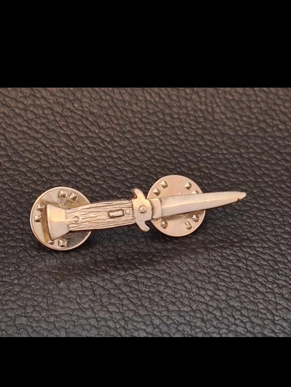Vintage Switchblade Pin. Brooch Stamped